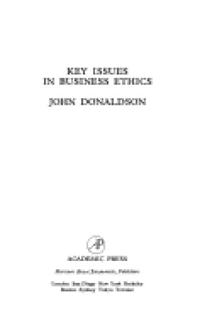 Cover of Key Issues in Business