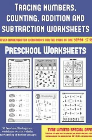 Cover of Preschool Worksheets (Tracing numbers, counting, addition and subtraction)