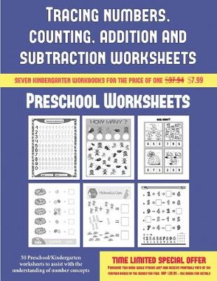 Cover of Preschool Worksheets (Tracing numbers, counting, addition and subtraction)