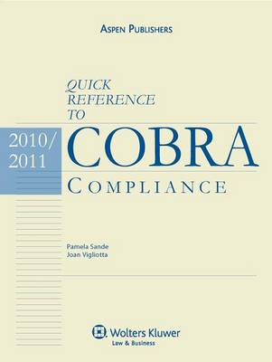 Book cover for Quick Reference to Cobra Compliance, 2010-2011 Edition