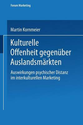 Book cover for Kulturelle Offenheit gegenüber Auslandsmärkten