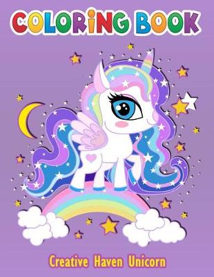 Book cover for Creative Haven Unicorn Coloring Book