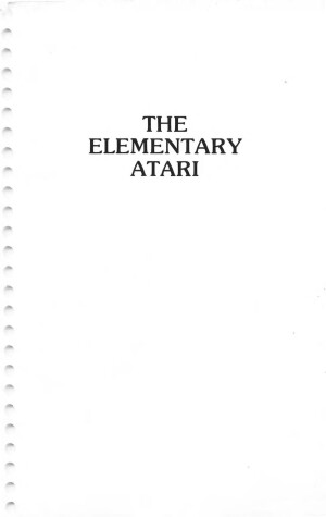 Book cover for The Elementary Atari St