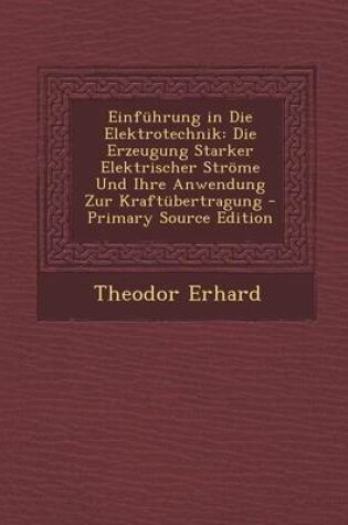 Cover of Einfuhrung in Die Elektrotechnik