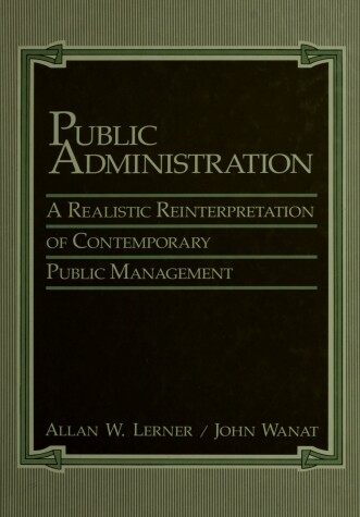 Book cover for Public Administration