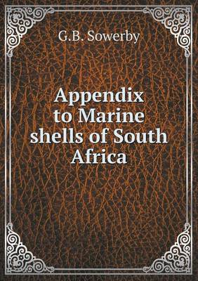 Book cover for Appendix to Marine shells of South Africa