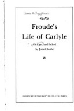 Cover of Froude's Life of Carlyle