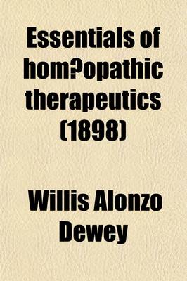 Book cover for Essentials of Homaopathic Therapeutics