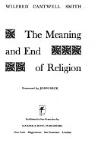 Cover of The Meaning and End of Religion