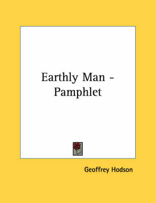 Book cover for Earthly Man - Pamphlet