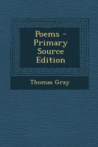 Cover of Poems - Primary Source Edition