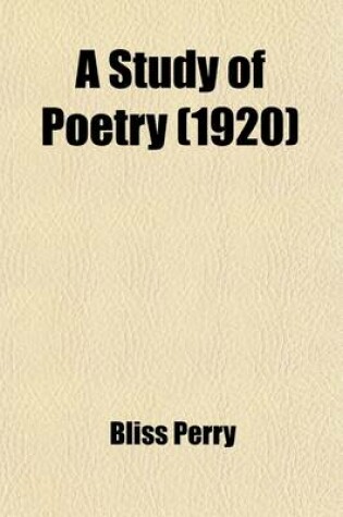 Cover of A Study of Poetry (1920)