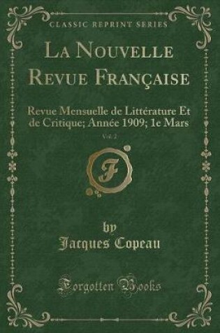 Cover of La Nouvelle Revue Française, Vol. 2