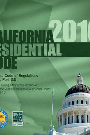 Cover of 2010 California Residential Code, Title 24 Part 2.5