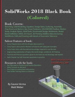 Book cover for SolidWorks 2018 Black Book (Colored)