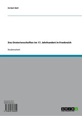 Cover of Das Oratorienschaffen Im 17. Jahrhundert in Frankreich