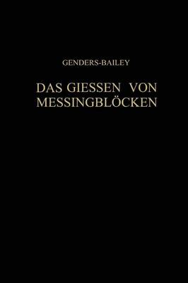 Book cover for Das Giessen Von Messingbloecken