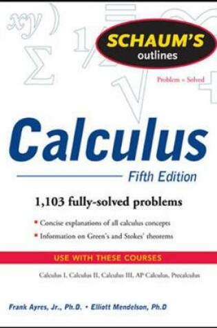 Cover of Schaum's Outline of Calculus, 5ed