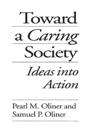 Cover of Toward a Caring Society