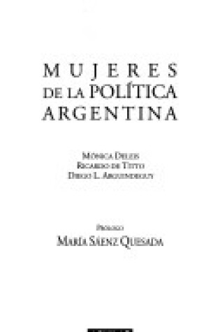 Cover of Mujeres de La Politica Argentina