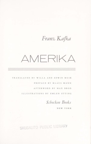 Book cover for Kafka, A. America: A Novel