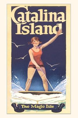 Book cover for The Vintage Journal Woman on Wake Board Catalina Island