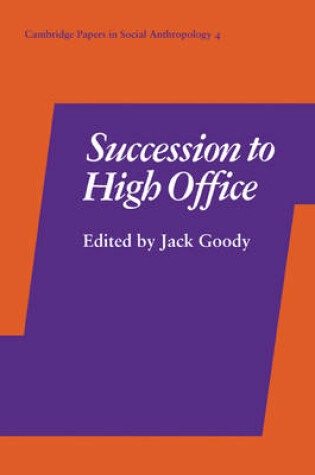 Cover of Succession to High Office