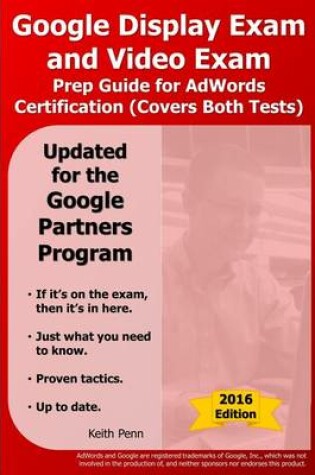 Cover of Google Display Exam and Video Exam Prep Guide for Adwords Certification