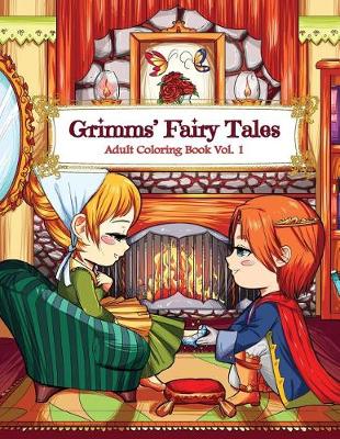 Book cover for Grimms' Fairy Tales Adult Coloring Book Vol. 1