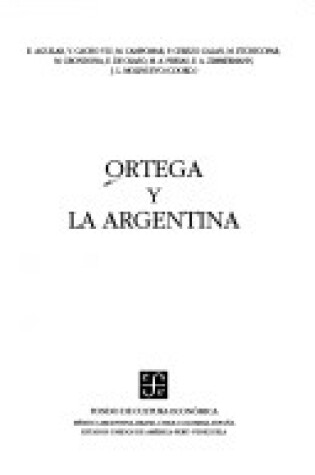 Cover of Ortega y La Argentina