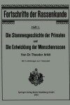 Book cover for Die Stammesgeschichte der Primaten und die Entwicklung der Menschenrassen