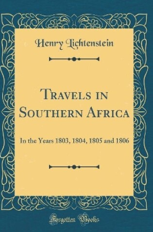 Cover of Travels in Southern Africa