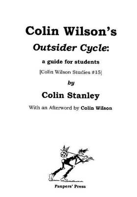 Book cover for Colin Wilson's 'Outsider Cycle'