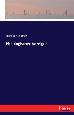 Book cover for Philologischer Anzeiger