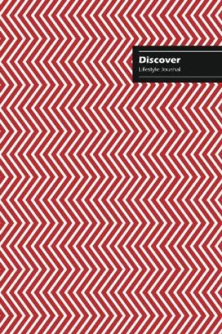 Cover of Discover Lifestyle Journal, Creative Write-in Notebook, Dotted Lines, Wide Ruled, Medium Size (A5) 6 x 9 Inch (Red)