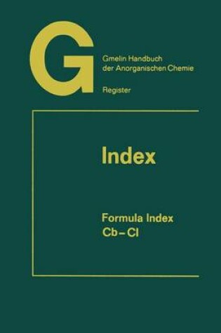 Cover of Gmelin Handbuch Der Anorganischen Chemie