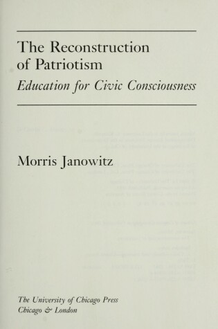 Cover of The Reconstruction of Patriotism