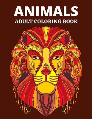 Book cover for Animals Adult Coloring Book
