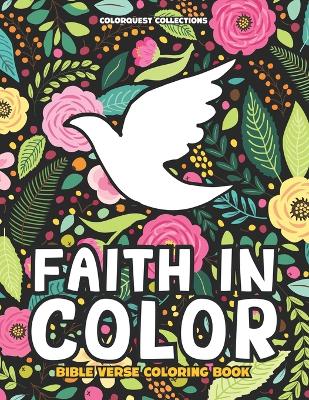 Book cover for Faith in Color Bible Verse Coloring Book
