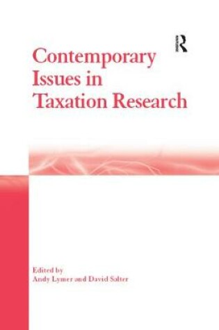 Cover of Contemporary Issues in Taxation Research