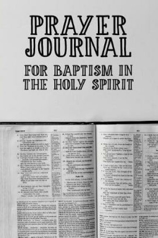 Cover of Prayer Journal for Baptism in the Holy Spirit