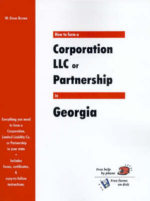 Book cover for How to Form a Corporation LLC or Partnership in Georgia