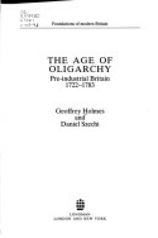 Cover of The Age of Oligarchy