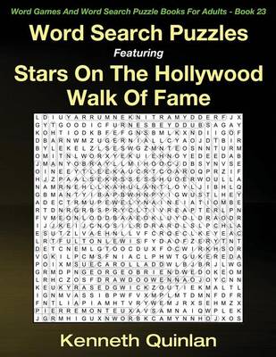 Cover of Word Search Puzzles Featuring Stars On The Hollywood Walk Of Fame