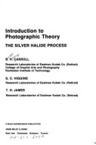 Cover of Introduction to Photographic Theory