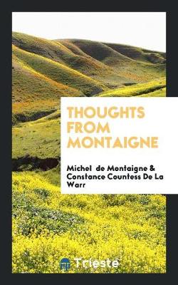 Book cover for Thoughts from Montaigne