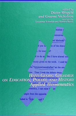 Cover of Hans-Georg Gadamer on Education, Poetry, and History