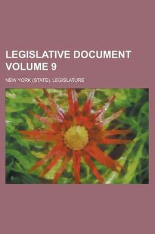 Cover of Legislative Document Volume 9