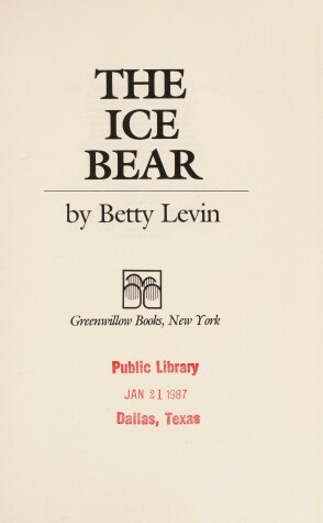 Book cover for The Ice Bear