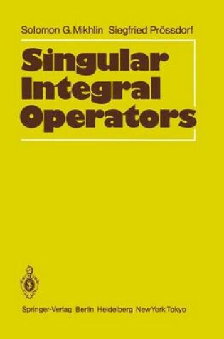 Cover of Singular Integral Operators